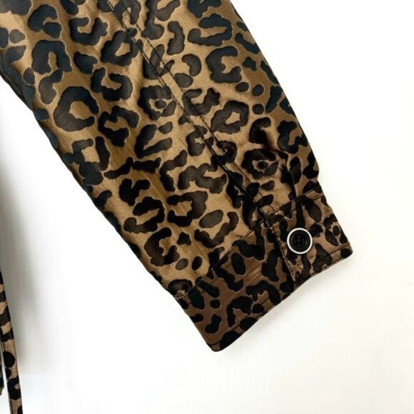 ST. JOHN ANIMAL PRINT METALLIC BROWN AND BLACK JACKET MEDIUM - Picture 4 of 13